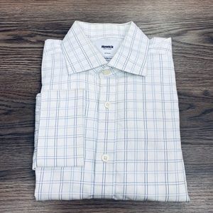 Howick White w/ Blue Plaid French Cuff Shirt 17-37
